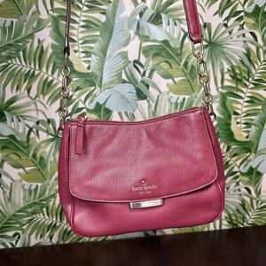 Kate Spade Burgundy Leather Shoulder Bag